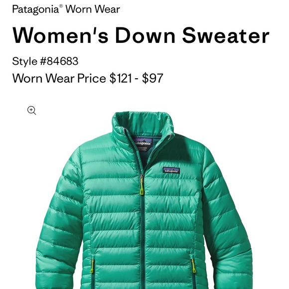 Patagonia Green ish Quilted Jacket Size Large - Picture 8 of 11